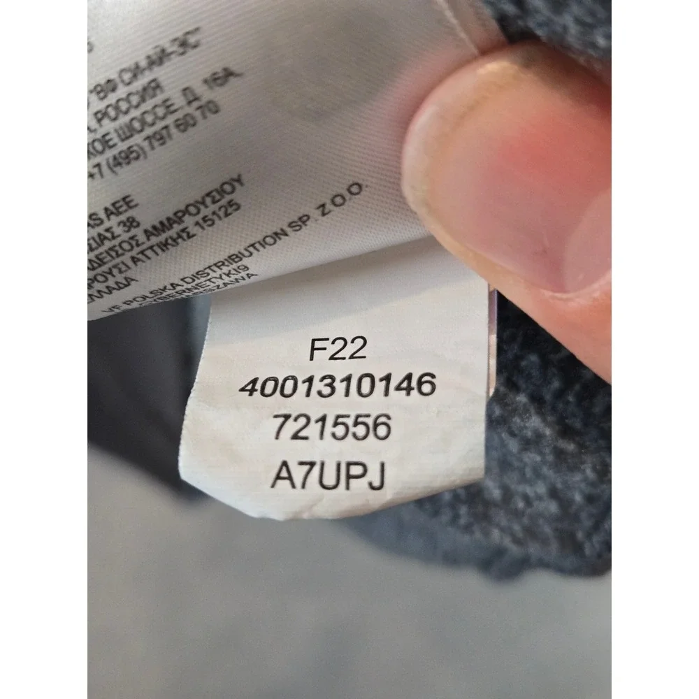 The North Face Hoodie Mens Medium Black Tonal Logo Fleece Full Zip Sweatshirt